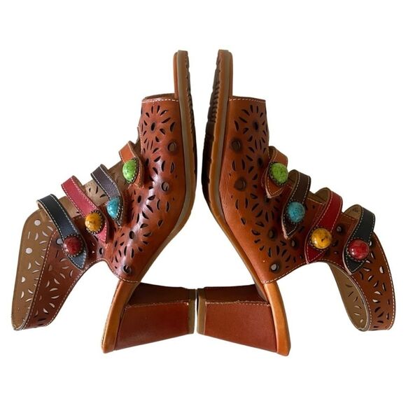 SPRING Step L’Artiste Alaina Sandals Camel Size 38 - Picture 1 of 9
